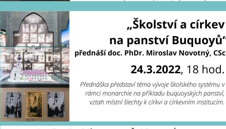 Muzejní přednáška: „Školství a církev na panství Buquoyů“