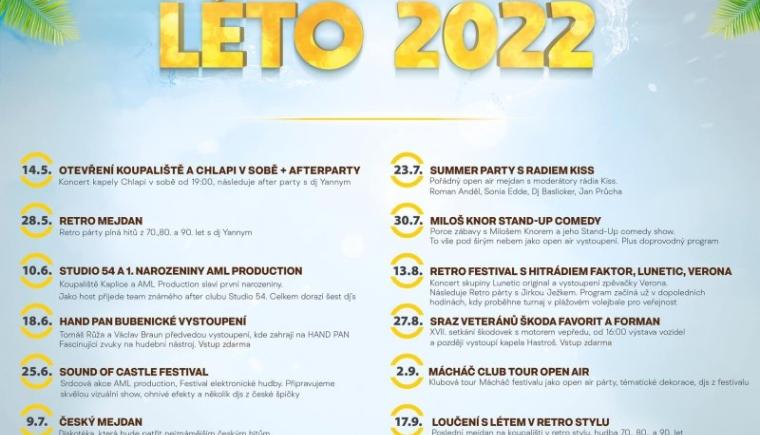 Kulturní léto na KAPLICKÉM KOUPALIŠTI