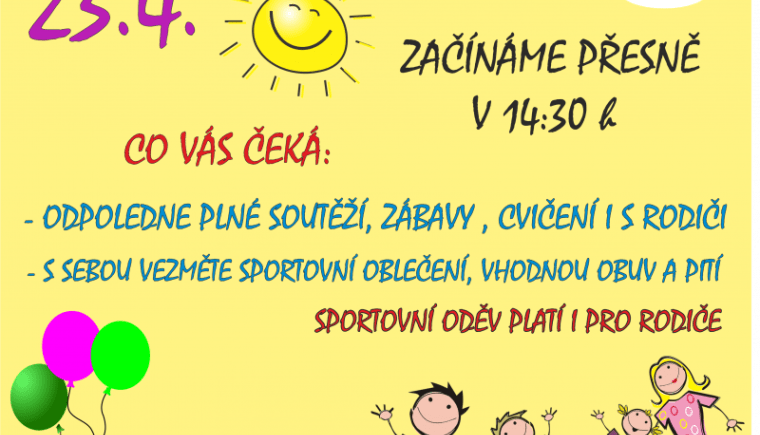 Sportovně zábavné odpoledne pro děti a rodiče