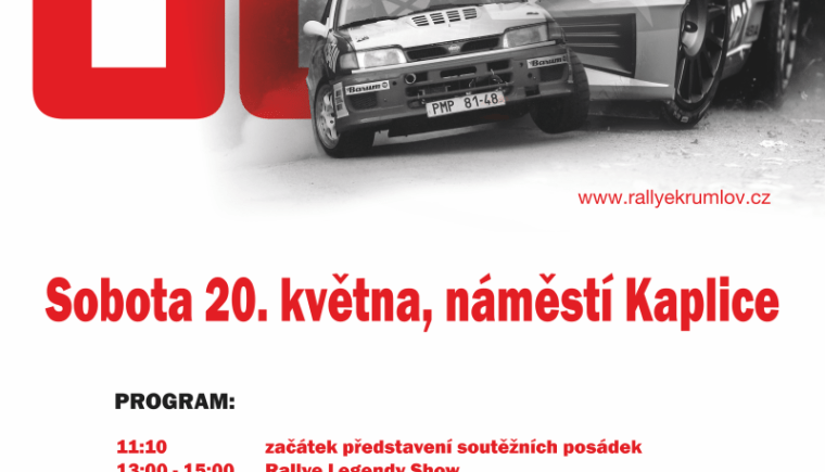 Rallye Český Krumlov program v Kaplici