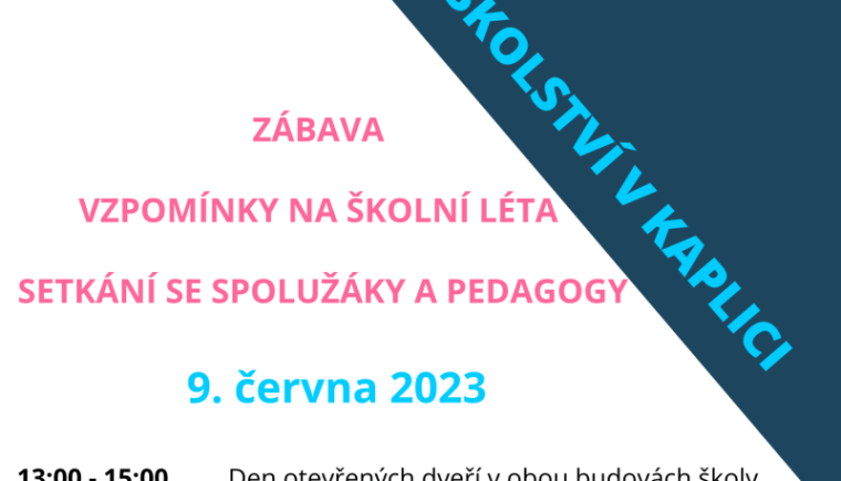 Oslavy 70 let středního školství v Kaplici