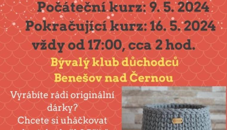 Háčkování košíků ze šňůr