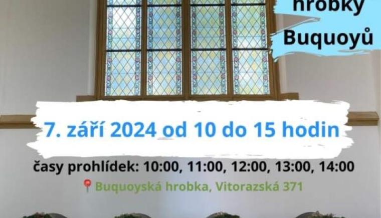 Speciální prohlídky hrobky Buquoyů v rámci Dnů evropského dědictví dne 7. 9. 2024