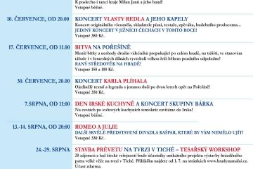 Program akcí na léto 2021