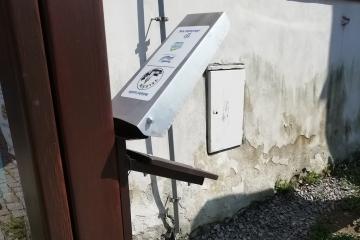 VELEŠÍN - umístění razidla před infocentrem