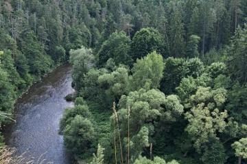 10. Maškovec - Vyhlídka na zřícenině nad Vltavou